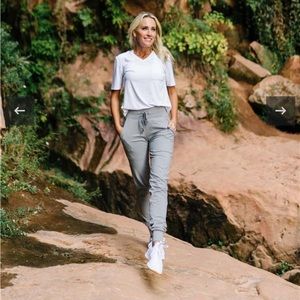 Womens NWT Zyia Heathered Gray Ascend Joggers Pants XXL